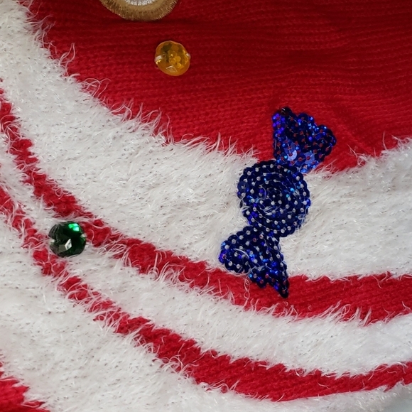33 Degrees Gingerbread with Peppermint Candy Knit Ugly Christmas Sweater Size XS - Picture 7 of 15